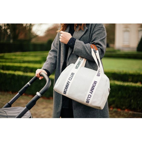 CHILDHOME PŘEBALOVACÍ TAŠKA MOMMY CLUB SIGNATURE CANVAS OFF WHITE - PŘEBALOVACÍ TAŠKY - KOČÁRKY A PŘÍSLUŠENSTVÍ
