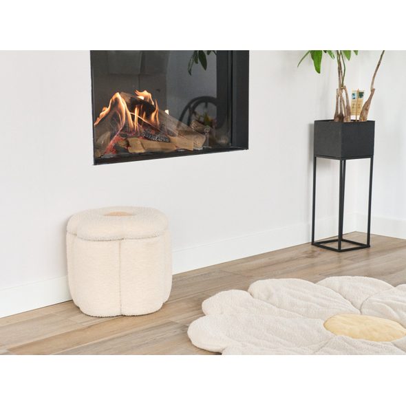 CHILDHOME BOX NA HRAČKY 2V1 KVĚTINA OFF WHITE - BOXY NA HRAČKY - SPINKÁNÍ