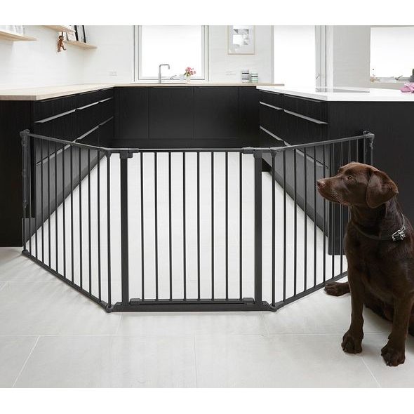 BABY DAN BABYDAN PROSTOROVÁ ZÁBRANA PRO PEJSKY PET FLEX L, KOVOVÁ, ČERNÁ - BEZPEČNOST DĚTÍ V DOMÁCNOSTI - KOUPÁNÍ A ZDRAVÍ