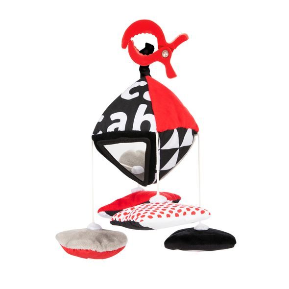 CANPOL BABIES KONTRASTNÍ ZÁVĚSNÁ HRAČKA S KLIPEM SENSORY - HRAČKY K ZAVĚŠENÍ - PRO DĚTI