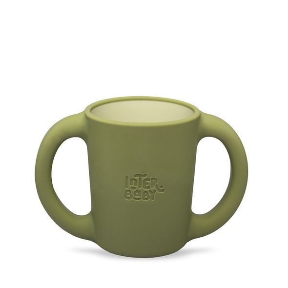 INTERBABY JÍDELNÍ SET SILIKONOVÝ - ZELENÝ - MISKY, TALÍŘKY A PODLOŽKY - KRMENÍ