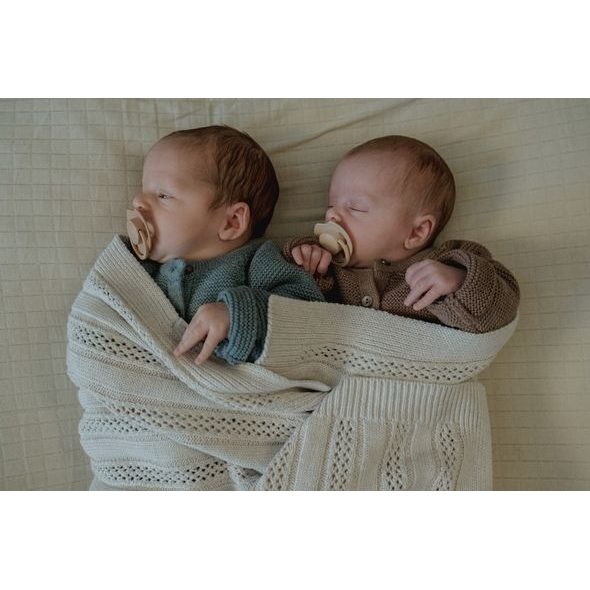 LODGER DEKA NEWBORN MERINO TAN BIRCH - DĚTSKÉ DEKY PRO MIMINKA - SPINKÁNÍ