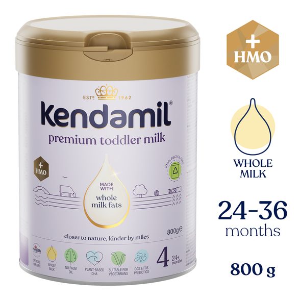 KENDAMIL PREMIUM 4 HMO+ (800 G) - KOJENECKÁ MLÉKA - KRMENÍ