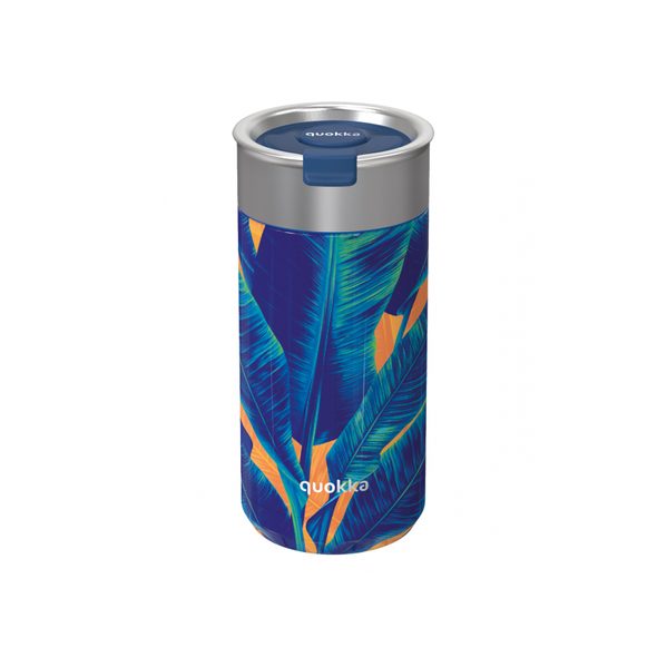 QUOKKA NEREZOVÝ TERMOHRNEK SE SÍTKEM BOOST BLUE JUNGLE 400 ML - TERMOOBALY A TERMOSKY - KRMENÍ