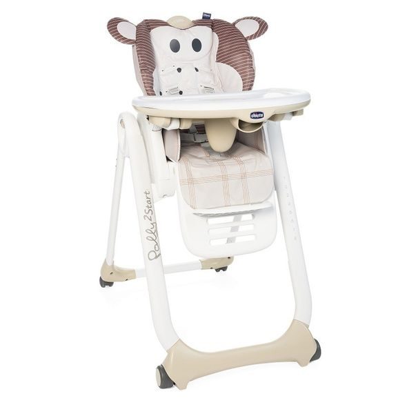 CHICCO POLLY 2 START MONKEY - JÍDELNÍ ŽIDLIČKY PLASTOVÉ - KRMENÍ