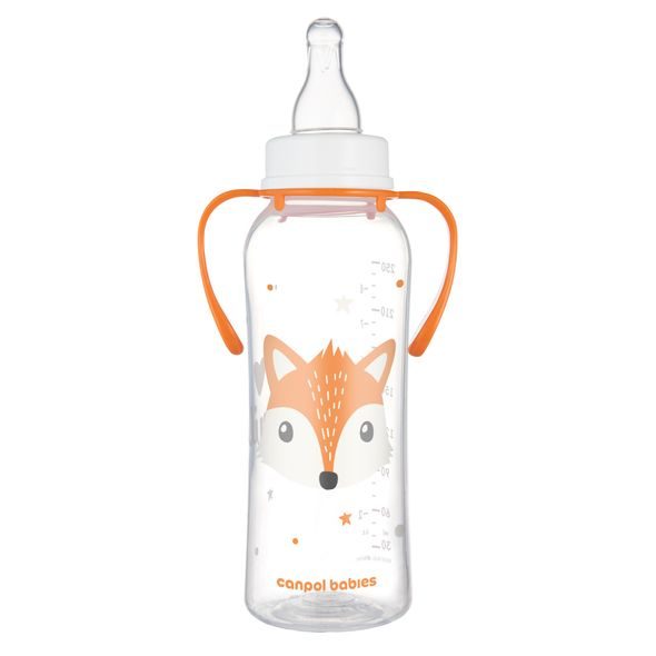 CANPOL BABIES LAHEV ÚZKOHRDLÁ S ÚCHYTY CUTE ANIMALS 250ML LIŠKA - KOJENECKÉ LAHVE - KRMENÍ