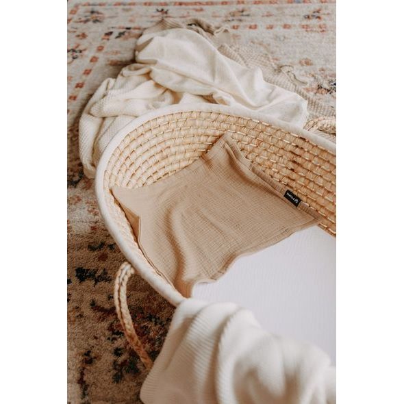 T-TOMI MUŠELÍNOVÁ PLENA POD HLAVIČKU BEIGE - LÁTKOVÉ PLENY ALL IN ONE - PŘEBALOVÁNÍ