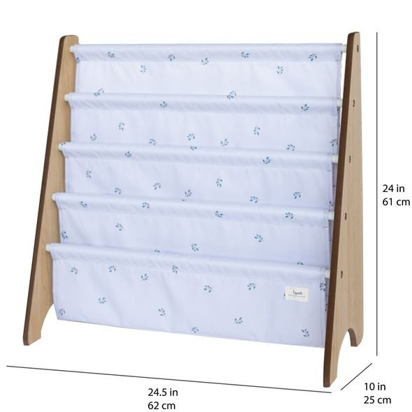 3 SPROUTS STOJAN NA KNÍŽKY RECYCLED BLUEBERRY/MIST - DEKORACE A POLIČKY - SPINKÁNÍ