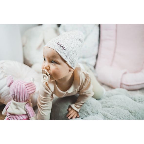 ENIE BABY DĚTSKÁ ČEPICE 0-1M LITTLE LEAVES - ČEPIČKY A KLOBOUČKY - PRO DĚTI