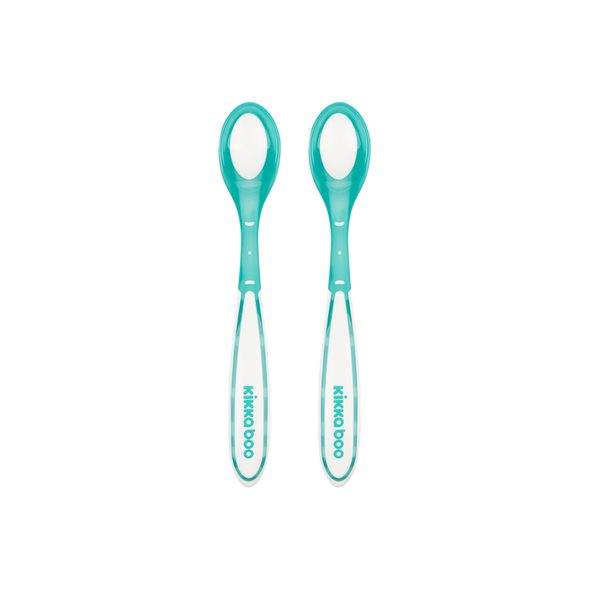 KIKKABOO LŽIČKY S TEPELNÝM SENZOREM 2 KS BOO MINT - LŽIČKY A PŘÍBORY - KRMENÍ