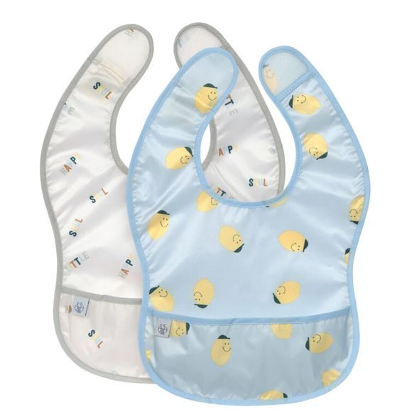 LÄSSIG BABIES LIGHTWEIGHT BIB HAPPY FRUITS LEMON - BRYNDÁKY - KRMENÍ