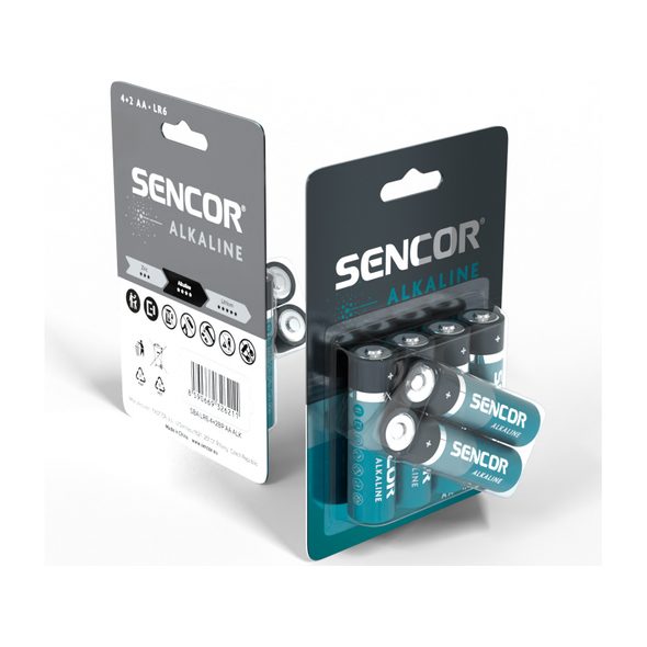 SENCOR ALKALICKÉ BATERIE AA 6 KS - BATERIE - PRO DĚTI