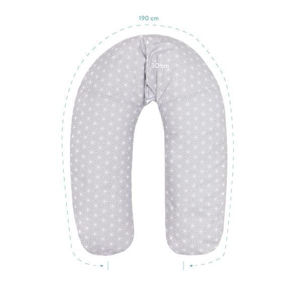 FILLIKID KOJÍCÍ POLŠTÁŘ LUXE 190 CM CUBE GREY - KOJÍCÍ POLŠTÁŘE - KRMENÍ