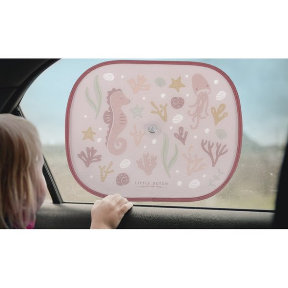LITTLE DUTCH SLUNEČNÍ CLONA OCEAN DREAMS PINK - SLUNEČNÍ ROLETY A CLONY - AUTOSEDAČKY A PŘÍSLUŠENSTVÍ