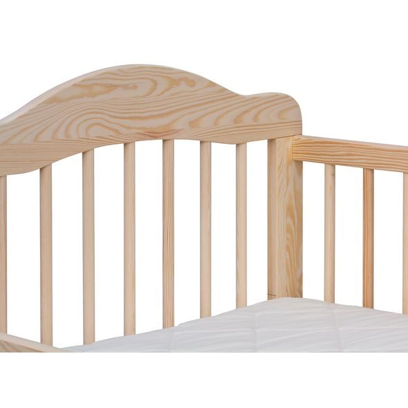 SCARLETT DĚTSKÁ POSTÝLKA SE STAHOVACÍM BOKEM ALEK ECO (BOROVICE) PŘÍRODNÍ 120X60CM - DŘEVĚNÉ POSTÝLKY - SPINKÁNÍ