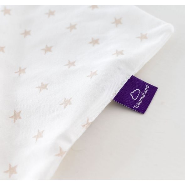 TRÄUMELAND BANDANA BIB 2 KS DREIECKE BUNT & STERNCHEN BEIGE - BRYNDÁKY - KRMENÍ