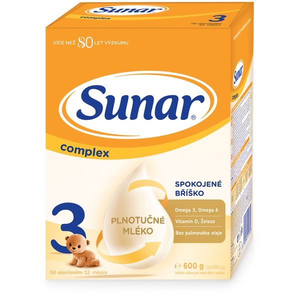 SUNAR COMPLEX 3 MLÉKO BATOLECÍ 600G - KOJENECKÁ MLÉKA - KRMENÍ