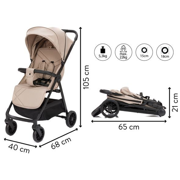 FILLIKID SPORTOVNÍ KOČÁREK BUGGY MILO SAND - SPORTOVNÍ KOČÁRKY - KOČÁRKY A PŘÍSLUŠENSTVÍ