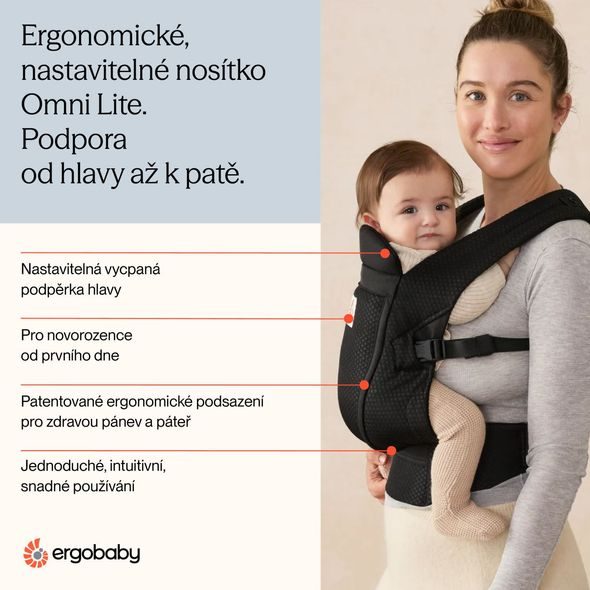 ERGOBABY NOSÍTKO OMNI LITE MESH - NOSÍTKA - NOŠENÍ & SPORT