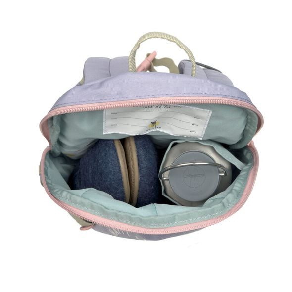 LÄSSIG KIDS TINY BACKPACK OUTDOOR RAINBOW PASTEL LILAC - LÁTKOVÉ PLENY ALL IN ONE - PŘEBALOVÁNÍ