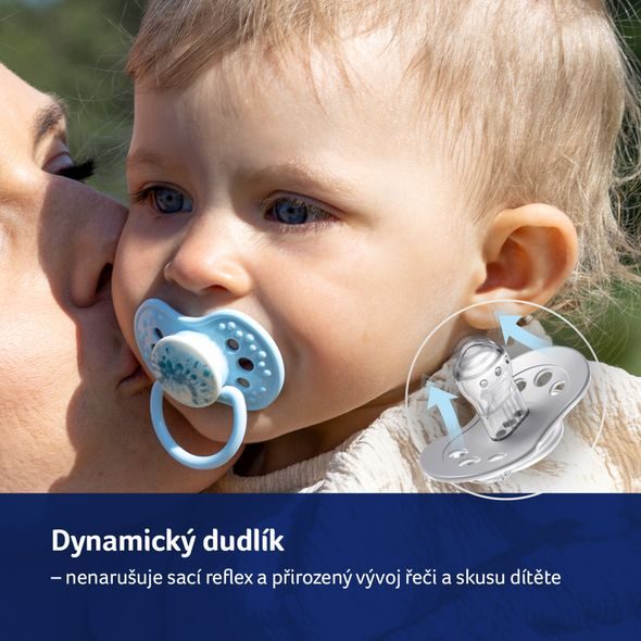 LOVI DUDLÍK SILIKONOVÝ DYNAMICKÝ TIE DYE 18M+ 2KS HOLKA - ŠIDÍTKA A DOPLŇKY - KRMENÍ