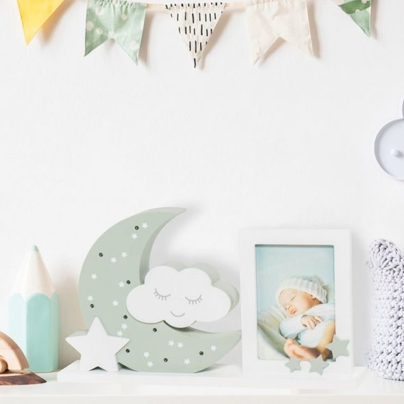 DOOKY RÁMEČEK NA FOTOGRAFII S LED OSVĚTLENÍM MOONLIGHT - OTISKY A ALBA - PRO MAMINKY