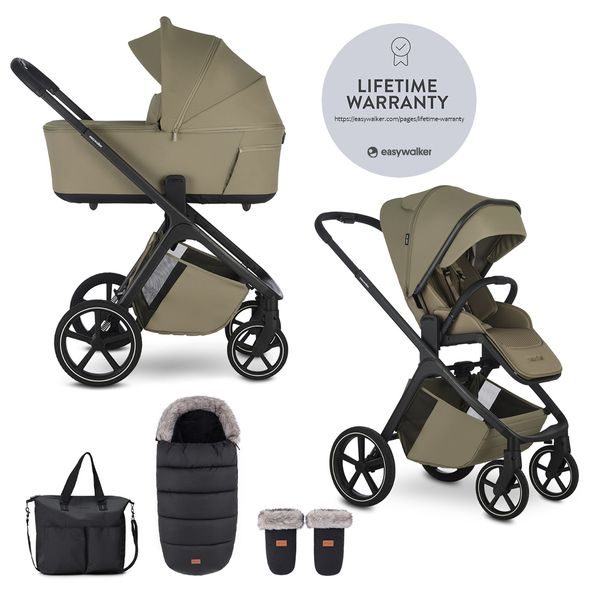 EASYWALKER SET KOČÁREK 2V1 ZOEY GO CHESTNUT BROWN XXL LIMITED S PŘÍSLUŠENSTVÍM - KOMBINACE S PŘÍSLUŠENSTVÍM - KOČÁRKY A PŘÍSLUŠENSTVÍ