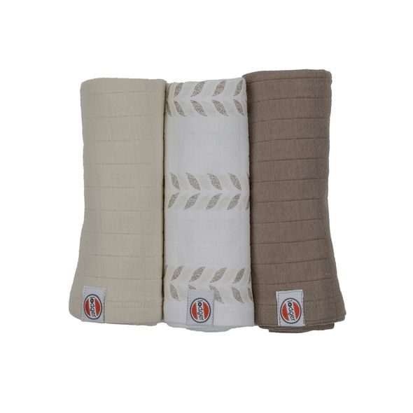 LODGER SWADDLER SOLID MATCHA 3BALENÍ 70 X 70 CM BIRCH - ZAVINOVACÍ PLENY / OSUŠKY VELKÉ - PŘEBALOVÁNÍ