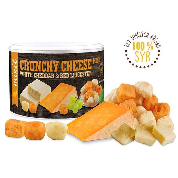 MIXIT KŘUPAVÝ SÝR WHITE CHEDDAR A RED LEICESTER (70G) - SLANÉ ZOBÁNÍ - PRO MAMINKY