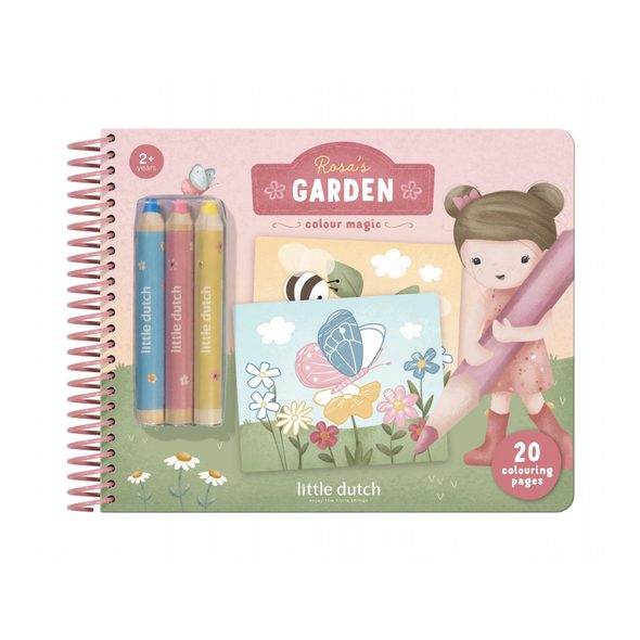 LITTLE DUTCH OMALOVÁNKY S PASTELKAMI ZAHRADA ROSA - LITTLE DUTCH - PRO DĚTI