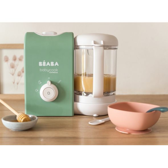 BEABA PARNÍ VAŘIČ + MIXÉR BABYCOOK EXPRESS SAGE GREEN - KUCHYŇSKÉ PŘÍSTROJE - KRMENÍ