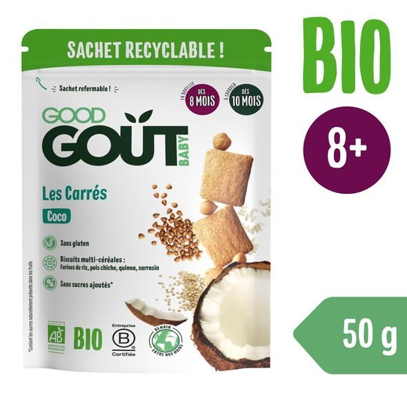 GOOD GOUT BIO KOKOSOVÉ POLŠTÁŘKY 50 G - TYČINKY/SUŠENKY - KRMENÍ