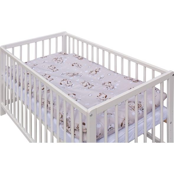 SCARLETT DĚTSKÁ POSTÝLKA S KOMPLETNÍ VÝBAVOU SCARLETT FIKI 120 X 60 CM - BÉŽOVÁ - DŘEVĚNÉ POSTÝLKY - SPINKÁNÍ