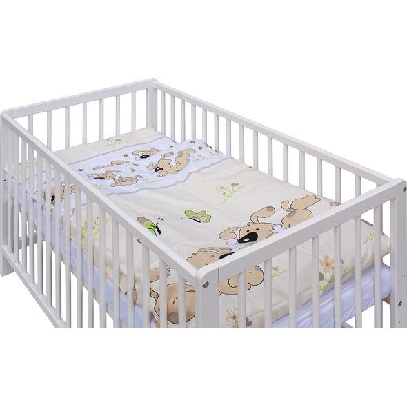 SCARLETT DĚTSKÁ POSTÝLKA S KOMPLETNÍ VÝBAVOU SCARLETT JAPY 120 X 60 CM - BÉŽOVÁ - DŘEVĚNÉ POSTÝLKY - SPINKÁNÍ