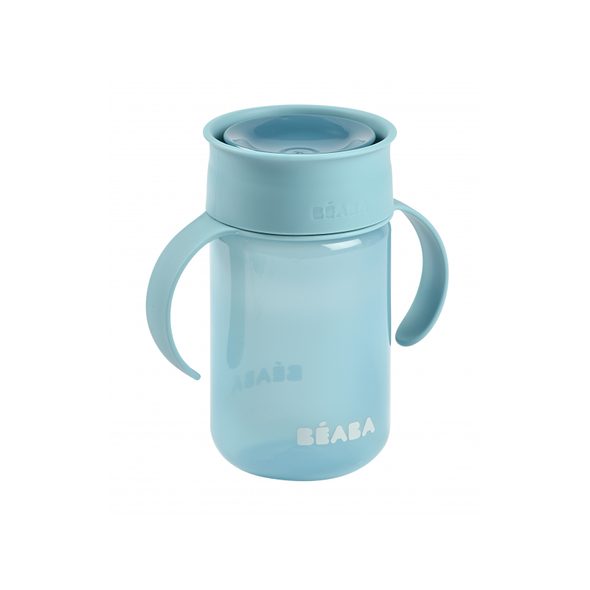 BEABA HRNEK TRÉNOVACÍ 360° BLUE 340 ML 12M+ - DĚTSKÉ HRNEČKY - KRMENÍ