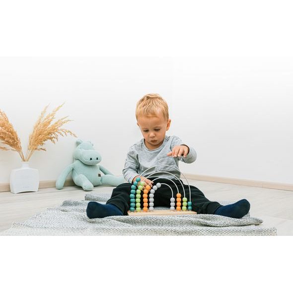 ZOPA DŘEVĚNÉ POČÍTADLO DUHA - MOTORICKÉ A HRY - PRO DĚTI