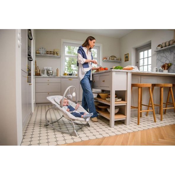 MOMI VIBRAČNÍ LEHÁTKO S MELODIEMI MOMI LAPIS TMAVĚ ŠEDÉ - LEHÁTKA A HOUPADLA - SPINKÁNÍ