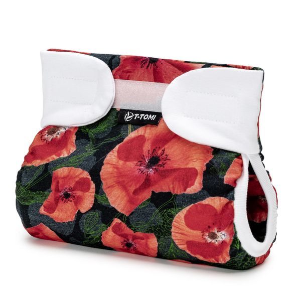 T-TOMI ORTOPEDICKÉ ABDUKČNÍ KALHOTKY - SUCHÝ ZIP POPPIES (3-6KG) - PLENKOVÉ KALHOTKY - PŘEBALOVÁNÍ