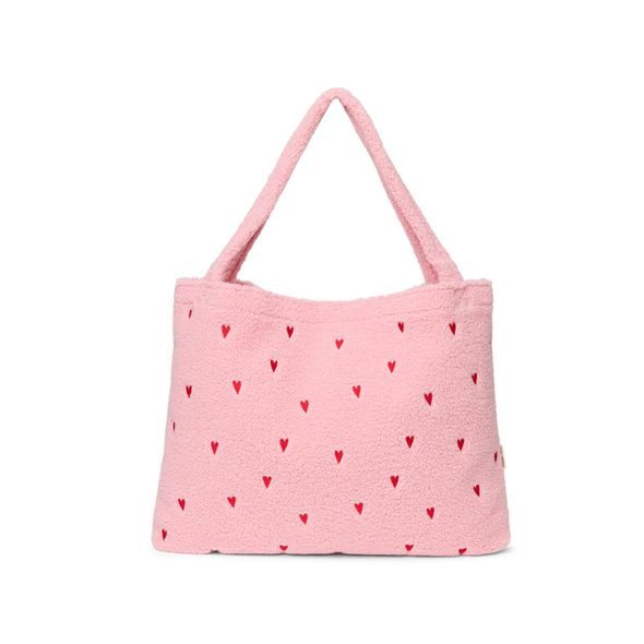 STUDIO NOOS TEDDY MOM BAG | LIGHT PINK HEARTS - DOPLŇKY - PRO MAMINKY