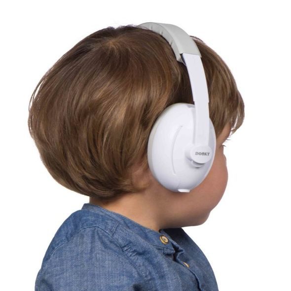 DOOKY CHRÁNIČE SLUCHU 2V1 BABY & JUNIOR 0-12R WHITE - BEZPEČNOST DĚTÍ V DOMÁCNOSTI - KOUPÁNÍ A ZDRAVÍ
