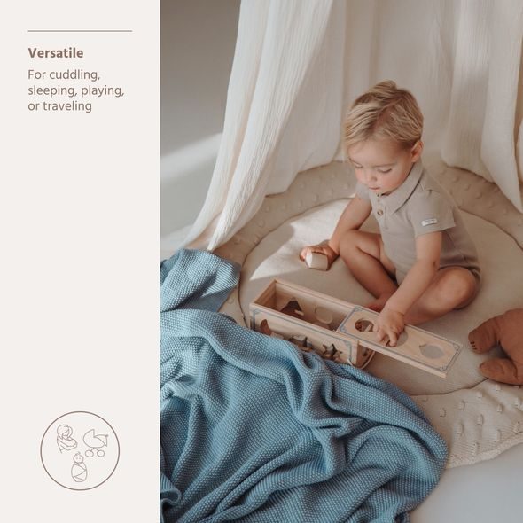 MEYCO DEKA MINI RELIEF 75X100 - JEANS BLUE - DĚTSKÉ DEKY PRO MIMINKA - SPINKÁNÍ