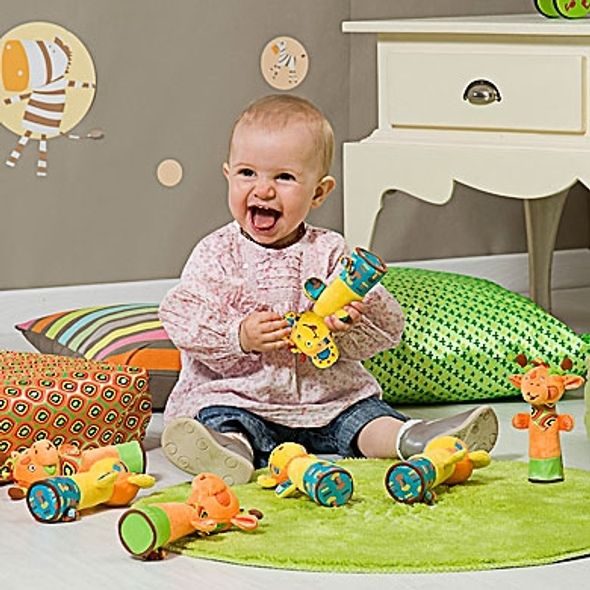 BABYMOOV PÍSKACÍ MAZLÍČEK OPIČKA - DOPRODEJ - CHRASTÍTKA - PRO DĚTI