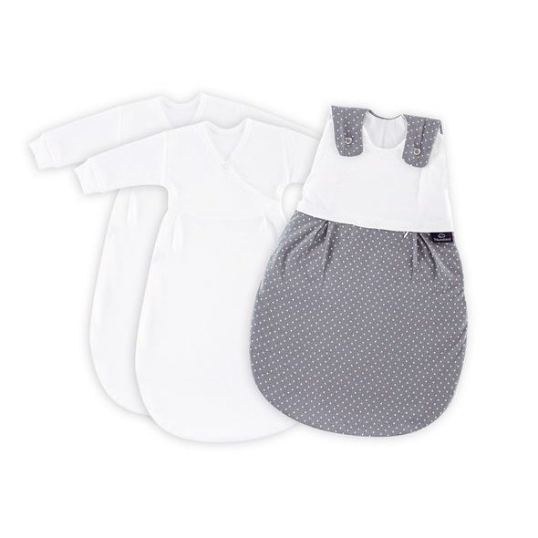 TRÄUMELAND SPACÍ PYTEL LIEBMICH 3DÍLNÝ SET PÜNKTCHEN GRAU 56/62 - SPACÍ PYTLE - SPINKÁNÍ