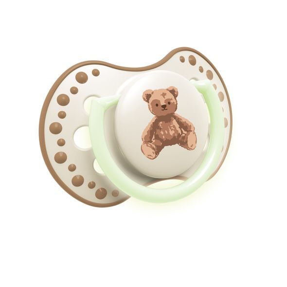 LOVI DUDLÍK SVÍTÍCÍ SILIKONOVÝ DYNAMICKÝ TEDDY LOVE 0-6M 2KS - ŠIDÍTKA A DOPLŇKY - KRMENÍ