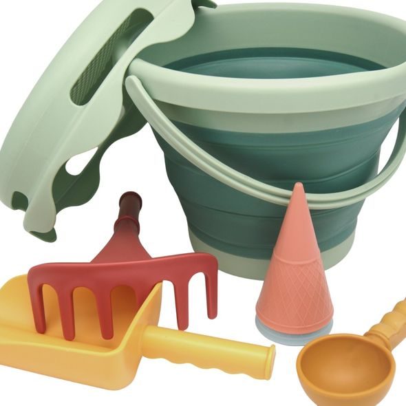 COMPACTOYS SKLÁDACÍ SADA NA PÍSEK 7V1 ZELENÁ - HRAČKY NA PÍSEK - PRO DĚTI