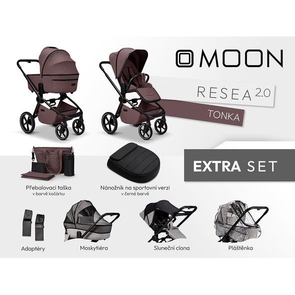 MOON RESEA 2.0 EXTRA SET - TONKA - DVOJKOMBINACE - KOČÁRKY A PŘÍSLUŠENSTVÍ