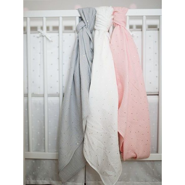 PINKIE SET MUSLIN WHITE - LÁTKOVÉ PLENY ALL IN ONE - PŘEBALOVÁNÍ