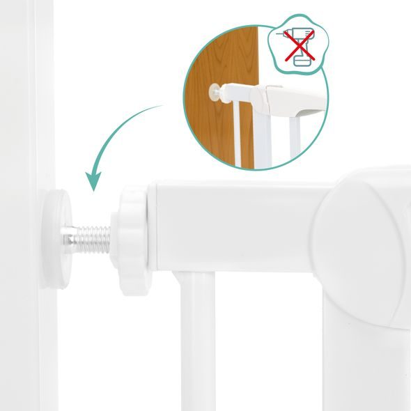 FILLIKID ZÁBRANA DO DVEŘÍ AUTO-CLOSE 75 - 82 CM, KOVOVÁ, WHITE - BEZPEČNOST DĚTÍ V DOMÁCNOSTI - KOUPÁNÍ A ZDRAVÍ