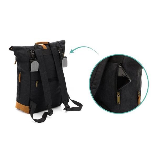 FILLIKID BATOH NA PLENY BERLIN BLACK MELANGE - PŘEBALOVACÍ BATOHY - KOČÁRKY A PŘÍSLUŠENSTVÍ