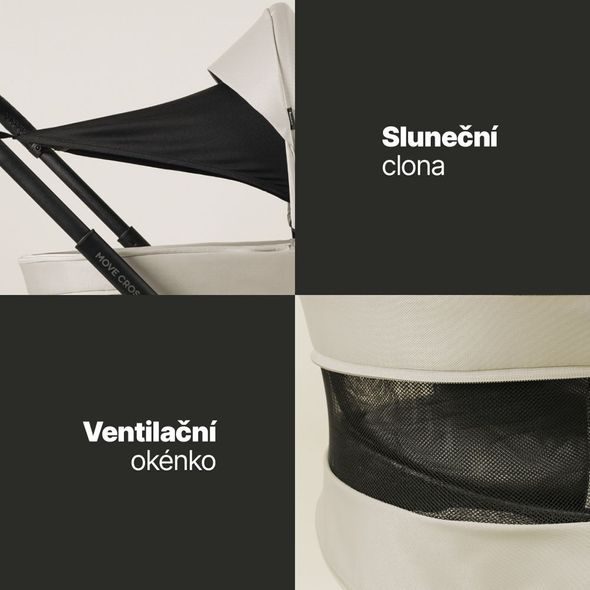 ZOPA SET MOVE CROSS 5 + HLUBOKÁ KORBA MOVE XL 5 + DÁRKY - DVOJKOMBINACE - KOČÁRKY A PŘÍSLUŠENSTVÍ